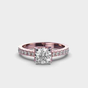 Anillo de Compromiso Solitario de Moissanita Cultivada en Laboratorio, Corte Redondo, 1.50 Quilates, para Mujer, Joyería de Moda, Regalo para Días y Ocasiones Especiales - Product Image 3