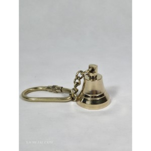 Llavero de Mosquetón con Campana de Latón Vintage, Amuleto Náutico Clásico de Madera y Metal para Llaves - Product Image 5