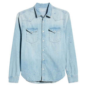 ผู้จัดจำหน่ายที่ดีที่สุด ราคาแข่งขัน สินค้ามาใหม่ ดีไซน์โดดเด่น คุณภาพเยี่ยม ดีไซน์น้ำหนักเบา เสื้อเชิ้ตยีนส์ผู้ชาย - Product Image 1