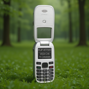 Téléphone à clapet Brondi 2G GPRS double SIM noir 1,77 pouces avec fenêtre - Product Image 3