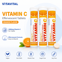 Comprimé effervescent de vitamine 1000mg, renforce l'immunité et la résistance, complément vitaminique à haute teneur, saveurs et étiquettes personnalisées, végétalien