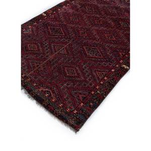 Tapis en laine noués à la main Nuray, motif abstrait rectangulaire 9x12 pour couloir, salon et chambre à coucher, Pae-4104 en rouge et orange - Product Image 2