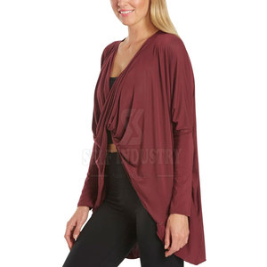 Cárdigan envolvente de yoga transpirable ligero de alta calidad Logotipo con etiqueta frontal Hecho en Pakistán para entrenamientos - Product Image 5