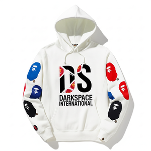 Sweat à capuche vintage pour homme de haute qualité fabriqué en usine, mélange polyester/coton, polaire, uni, respirant, chaud, coupe ample - Product Image 1