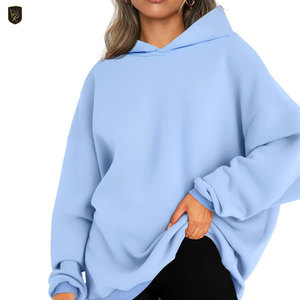 <b>Women's</b> 100% Cotton <b>Baggy</b> Hoodies Oversized Loose Fit Pullover Winter Eco-Friendly Breathable Casual Wear Wholesale Knitted - Product Image 1