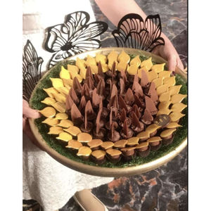 Venta caliente platos para servir chocolate diseño de lujo platos para servir chocolate plato para servir chocolate de color rosa de madera de alta calidad - Product Image 2