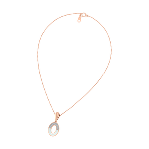 Collier pendentif en diamant naturel pour femme en or rose 14k et 18k pendentifs fins et bijoux de charme OEM ODM fabriqué en Inde - Product Image 3