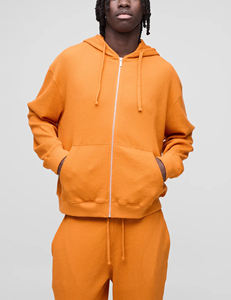 Offre spéciale Survêtement deux pièces zippé à manches longues sur mesure Vêtements décontractés de grande taille Ensemble à capuche avec cordon de serrage à jambe large pour hommes - Product Image 3