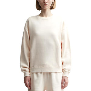 Otoño Invierno nueva Alta Calidad Color sólido polar mujer sudadera gota hombro cuello redondo sudadera - Product Image 1