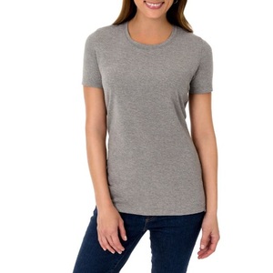 T-shirt ample à manches courtes en tricot pour femmes, imprimé logo, grande taille, 100% coton, logo personnalisé, exporté du Bangladesh - Product Image 4