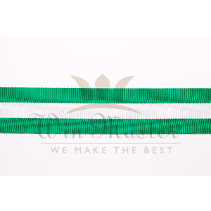 ริบบิ้นแบบสั่งทำสีเขียวและสีขาวสำหรับพิธีริบบิ้นแบบสั่งทำ - Product Image 1