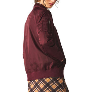 Ropa de hombre, chaqueta universitaria de satén con bordado personalizado, ropa de invierno, chaquetas de bombardero de satén para mujer, venta en línea - Product Image 2