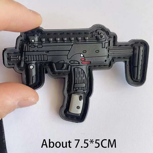 Factory Price Personalized Flower Shape Appliqued Embossed Rubber Logo PVC Patches for Hats Clothing & Handbags - Product Image 6