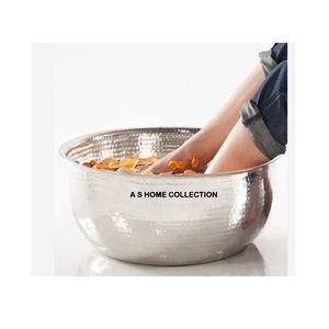 Bol à pédicure de forme ronde au design fabuleux, bol à pédicure en acier inoxydable martelé de la plus haute qualité à bon prix - Product Image 1