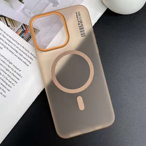 Couverture de téléphone de charge sans fil translucide givrée de couleur pour <span class=keywords><strong>iphone</strong></span> 16 15 14 Pro Max étui magnétique antichoc pour <span class=keywords><strong>11</strong></span> 12 Pro - Product Image 4