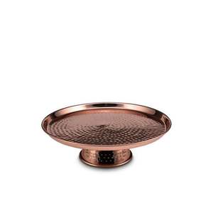 Modern Aluminum Gold Finish Cake Pedestal Antique Hammered Texture Dessert Table Display Stand Durable Metal Pastry Serving <b>Tray</b> - Product Image 3