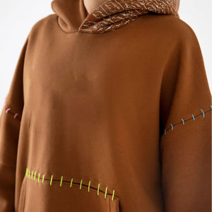 Usine en gros femmes surdimensionné 100% coton matériel goutte épaule respirant sur mesure Logo impression OEM - Product Image 2