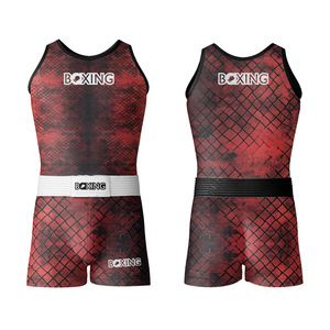 Conjunto de Uniforme de Boxeo con Camiseta Deportiva Transpirable y Pantalones Cortos Ligeros Diseñados para Mayor Comodidad Durante el Entrenamiento y el Sparring - Product Image 1