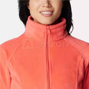 Veste polaire pour femme avec logo propre design de service OEM Veste polaire de haute qualité à la mode pour femme - Product Image 3