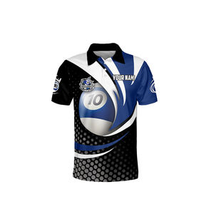Custom 3D Full Printing Snooker Billiards <b>Polo</b> <b>Shirts</b> for Men and <b>Women</b> Set of Pool Jerseys - Product Image 1