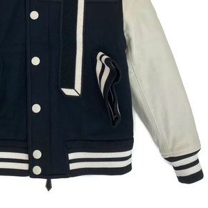 Chaqueta de cuero de lana con letras de béisbol hecha a medida para hombre, chaqueta Versity de alta calidad en varios colores - Product Image 4