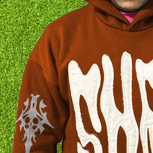 100% algodón mezclado personalizado Streetwear Sudadera con capucha invierno Hip Hop 3D Puff impresión Digital técnica calle sudadera - Product Image 5