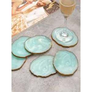 <b>Square</b> Resin Coasters With sharp <b>Edges</b> for a Contemporary Aesthetic Single Piece at Very Affordable Price - Product Image 2