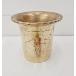 Mortero y mortero Premium Gold Acabado Latón Hecho Molienda de especias y trituradora de pastillas Mortero y mortero para uso en la cocina del hogar - Product Image 4