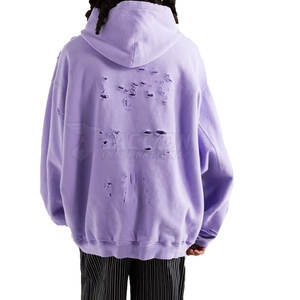 Servicio OEM, Sudaderas con Capucha para Hombre, Estilo Desgastado, 100% Algodón, Venta al por Mayor, Último Diseño, Cálidas para Invierno, Color y Logotipo Personalizables - Product Image 2