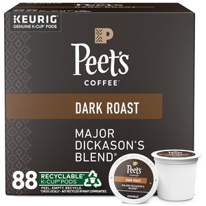 Peet's Coffee, Dark Roast Keurig K-Cup Pods, 100% Arabica Coffee - Major Dickason's Blend 88 Count - Product Image 6
