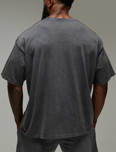 T-shirt en polyester de haute qualité, coupe ample, imprimé à l'écran personnalisé, surdimensionné, graphique épais, vêtements pour hommes, anti-rétrécissement, t-shirts actifs - Product Image 6