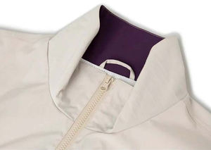 Chaqueta cortavientos de nailon con puños elásticos ajustables y cremallera de bloque de color ligero personalizada, chaqueta de verano de color de retazos - Product Image 5