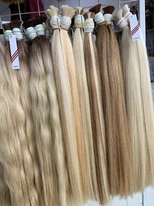 Super Double Drawn Bulk Vietnamese Hanoi Virgin Human Hair Extensions Full Ends 18-30 Inches Natural Wavy <b>Bleached</b> All Colors - Product Image 5
