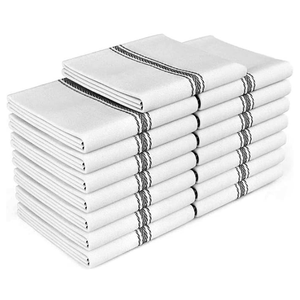 ผ้าขนหนูสีขาวผ้าฝ้ายออร์แกนิกสีขาวล้วนผ้าเช็ดจานทรงกระสอบแป้งสีขาวแบบเรียบสำหรับใช้ในครัว - Product Image 1