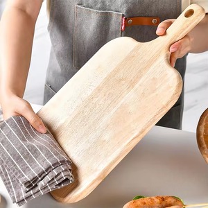 Tabla de cortar y picar ecológica de madera natural con asa integrada y orificio para colgar, 1.5 cm de grosor, REHMAN CRAFT - Product Image 5