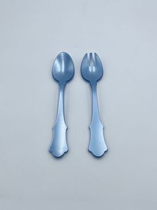 ชุดเซิฟเวอร์สลัด100% ทำมือสไตล์โบฮีเมียนสำหรับใช้ในบ้านและในโรงแรมมีช้อนตักไอศกรีมให้บริการสลัด - Product Image 5