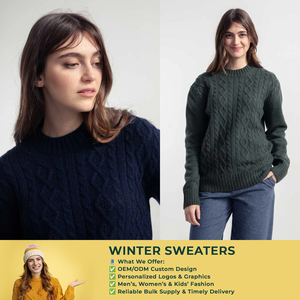 Pull-over d'hiver en tricot sur mesure à col en V Fabricant OEM ODM Tissu de laine en vrac Commande en gros Doux décontracté unisexe de grande taille - Product Image 2