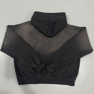 Pull à capuche double de haute qualité pour l'hiver 2025, broderie, délavé au soleil, logo imprimé DTG personnalisé, unisexe, 100% coton molleton - Product Image 6