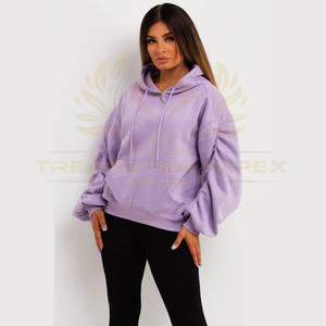Sudaderas con Capucha de Punto para Mujer, Ropa Deportiva Personalizada de Alta Calidad, Hombros Caídos, Casual, Cálida, 100% Algodón, Estilo Urbano - Product Image 1