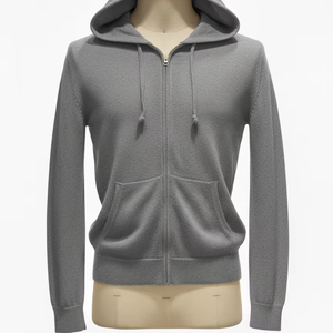 Nouveau sweat à capuche pour homme, décontracté, léger, manches longues, tendance, pour la salle de sport, l'entraînement physique, séchage rapide, respirant, 100% coton, fermeture éclair intégrale - Product Image 1