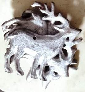 Latest Christmas Decor Products like Reindeer in Raw Aluminium Hanging used as <b>Ornaments</b> in Christmas Tree & Home Decoration - Product Image 3