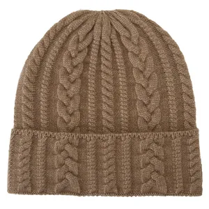 Fried Dough Twists Malha Chapéu Inverno Outono Lã Chapéu Casual Beanie para Mulheres