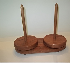 Distributeur de fil fabriqué à la main support de boule de fil en bois épais pour un écheveau de fil accessoire de couture Portable bois naturel - Product Image 4