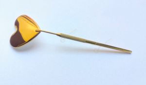 Miroir cosmétique professionnel en acier inoxydable en forme de coeur couleur or simple face outil d'extension de cils personnalisé pour la beauté - Product Image 4