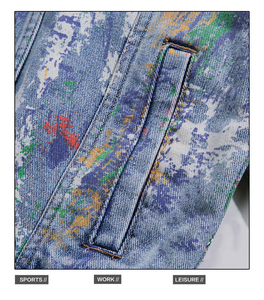 Prix de gros d'usine, vestes en jean d'hiver personnalisées de haute qualité pour hommes avec logo personnalisé sur le devant - Product Image 5