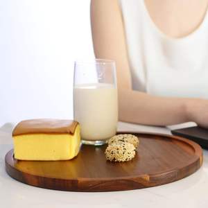 Plateaux de service en bois irréguliers, écologiques, de luxe, faits à la main, compatibles lave-vaisselle, plateau de service, assiette à dîner, plateau à collation, dessert - Product Image 5