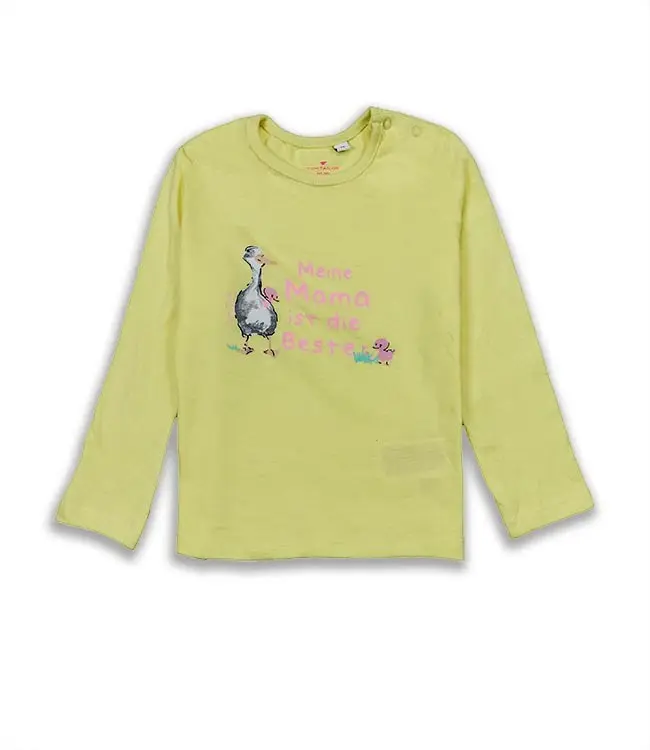Girls' Long Sleeve Printed Pattern Stocklot T-Shirt 100% Cotton Full-Length Straight for Children All Year round In-Stock