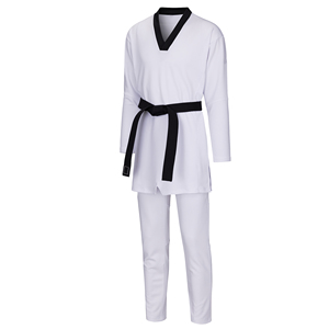 2025 diseño personalizado transpirable Taekwondo Dobro uniforme Material de alta calidad Blanco WTF uniforme para artes marciales - Product Image 5