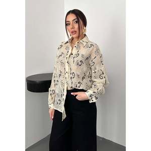 Camicia Oversize Nera Ricamata da <span class=keywords><strong>Donna</strong></span> <span class=keywords><strong>Elisa</strong></span> Fashion - Product Image 2