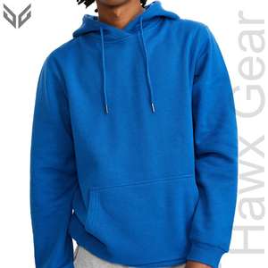 เสื้อฮู้ดแขนยาวผ้าฟลีซสำหรับผู้ชายผ้าคอตตอนโพลีเอสเตอร์เสื้อสวมหัวดีไซน์แบบลายพื้นสำหรับฤดูหนาวสินค้าออกใหม่ - Product Image 6